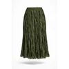 Olívazöld gyűrött hatású női maxi szoknya