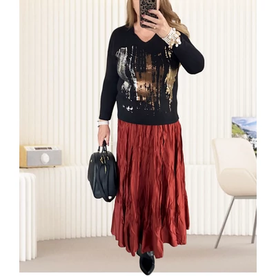 Lara pulóver fekete színben