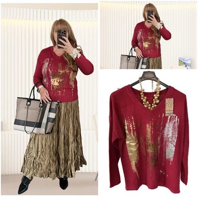 Lara pulóver burgundi szín