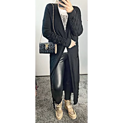 Cleo hosszú kardigán fekete