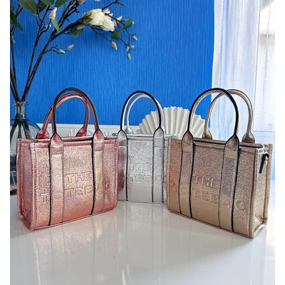 Mini TOTE BAG - ezüst szín