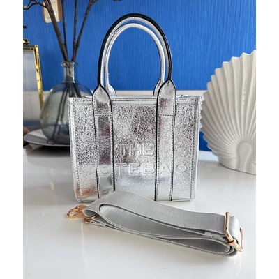Mini TOTE BAG - ezüst szín