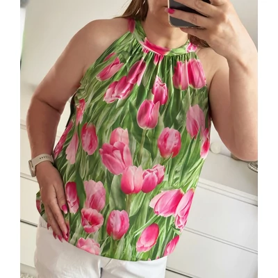 Berta felső tulipános mintával