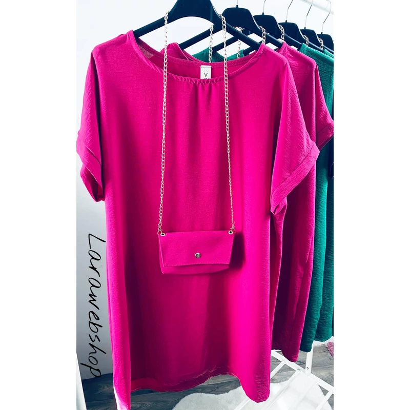 Amanda tunika kis táskával, pink