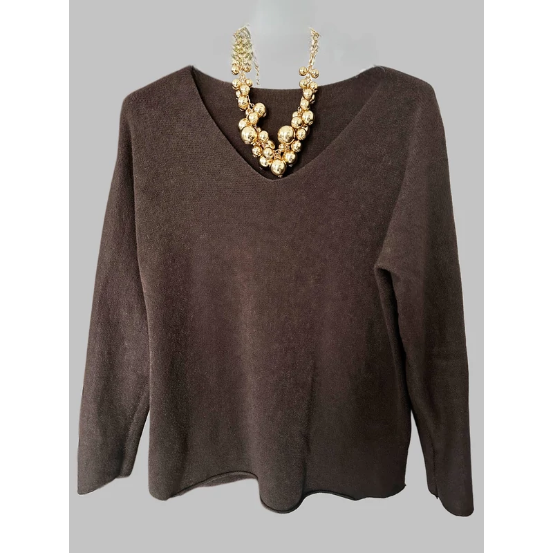 Anett csokibarna pulóver 