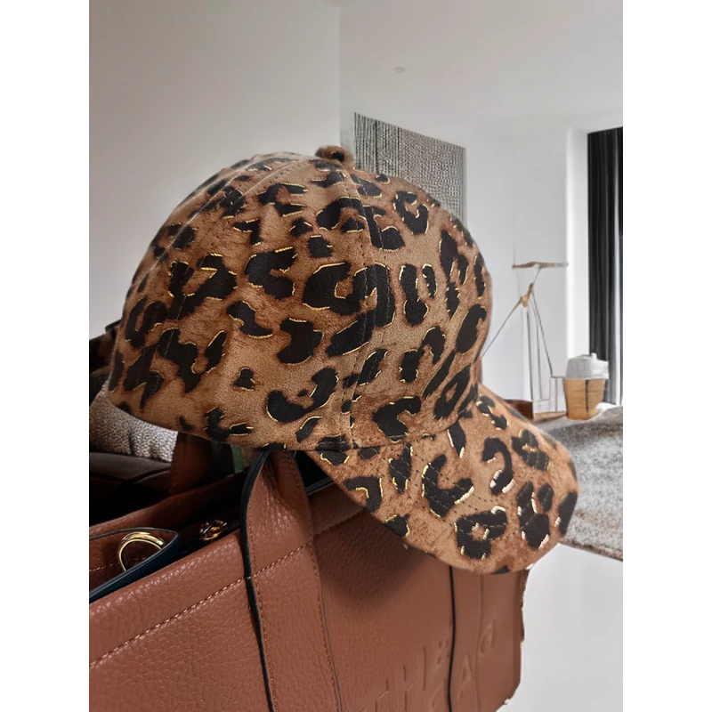 Roberta leopárd mintás sapka 