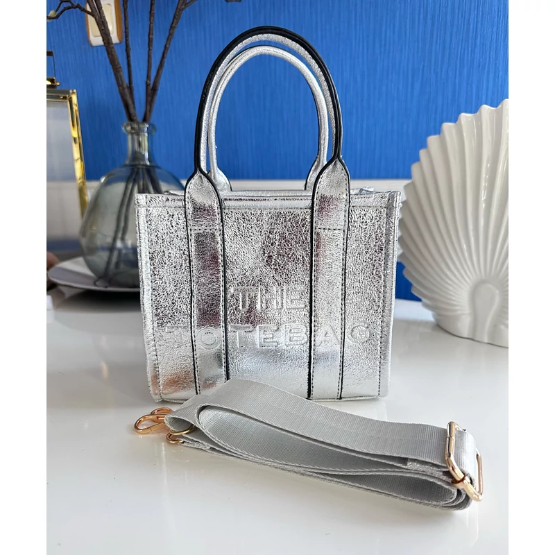 Mini TOTE BAG - ezüst szín