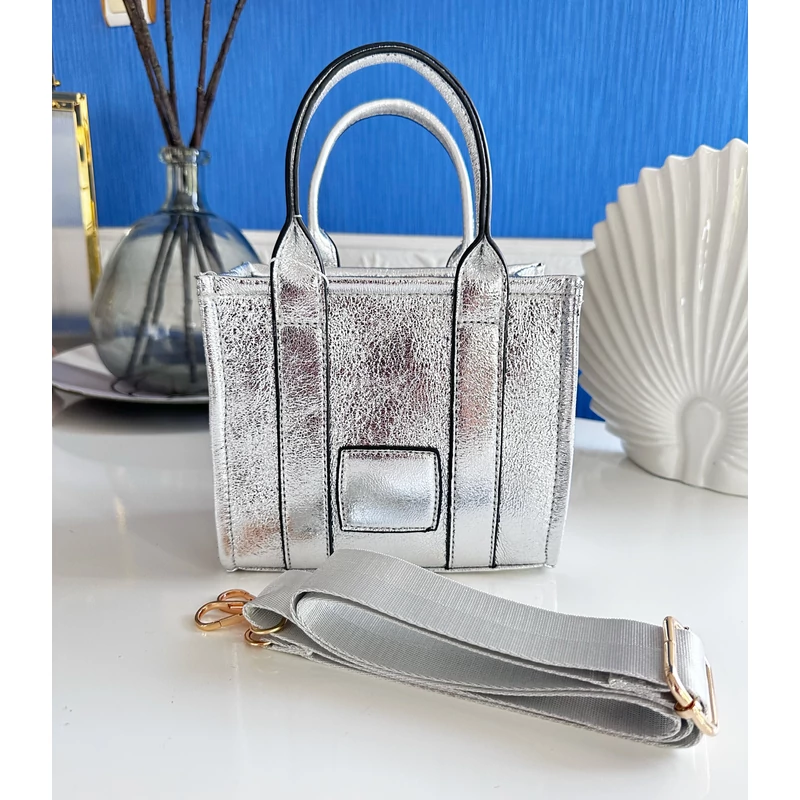 Mini TOTE BAG - ezüst szín